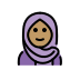 woman with headscarf, medium skin tone